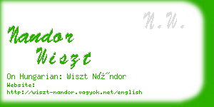 nandor wiszt business card